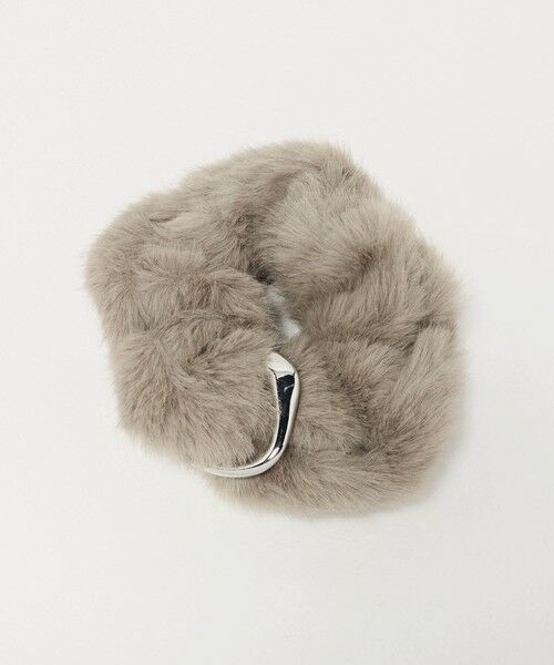 green label relaxing / グリーンレーベル リラクシング ヘアゴム・シュシュ | フェイクファー メタルリング シュシュ | 詳細5