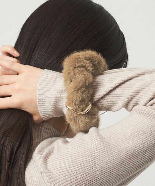 green label relaxing / グリーンレーベル リラクシング ヘアゴム・シュシュ | フェイクファー メタルリング シュシュ | 詳細7