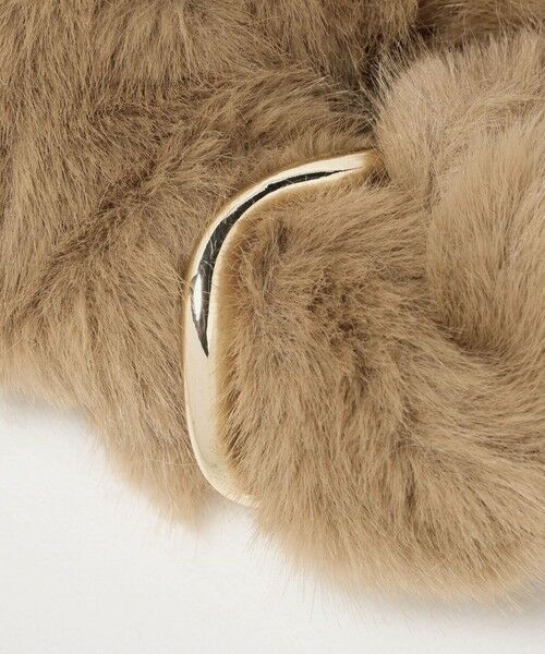 green label relaxing / グリーンレーベル リラクシング ヘアゴム・シュシュ | フェイクファー メタルリング シュシュ | 詳細10