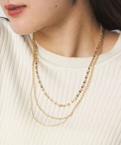 green label relaxing / グリーンレーベル リラクシング ネックレス・ペンダント・チョーカー | 3WAY デザインチェーン 3連 ネックレス