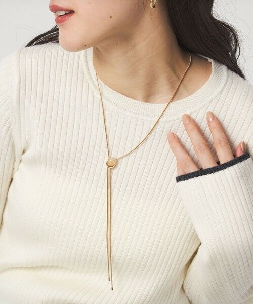 green label relaxing / グリーンレーベル リラクシング ネックレス・ペンダント・チョーカー | オーバルカラー スライド Yネックレス | 詳細7