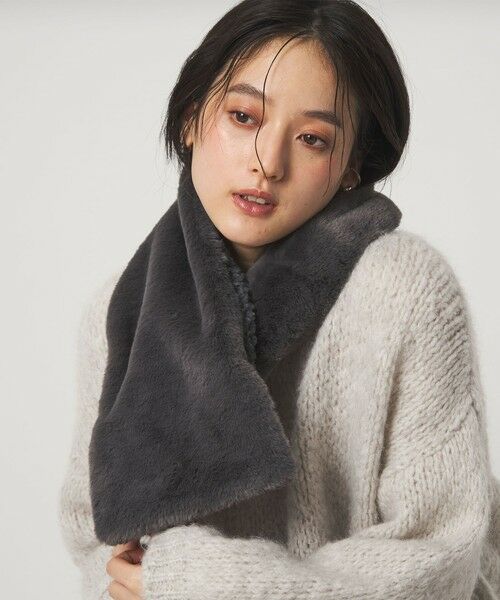 green label relaxing / グリーンレーベル リラクシング マフラー・ショール・スヌード・ストール | 【別注】＜INFIELDER DESIGN＞ボア リバーシブルマフラー | 詳細1