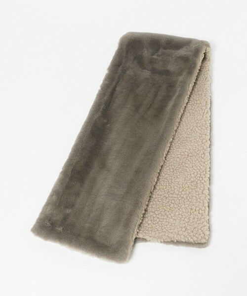 green label relaxing / グリーンレーベル リラクシング マフラー・ショール・スヌード・ストール | 【別注】＜INFIELDER DESIGN＞ボア リバーシブルマフラー | 詳細7