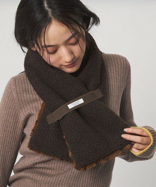 green label relaxing / グリーンレーベル リラクシング マフラー・ショール・スヌード・ストール | 【別注】＜INFIELDER DESIGN＞ボア リバーシブルマフラー | 詳細12