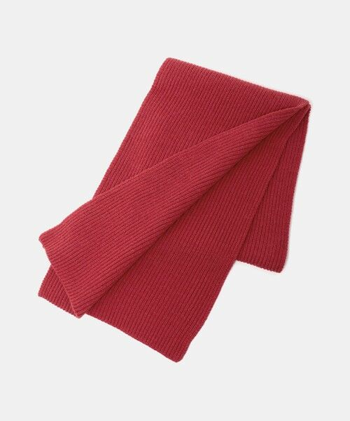 green label relaxing/グリーンレーベル リラクシング 【WEB限定】リブ ロング マフラー RED FREE green label relaxing/グリーンレーベル リラクシング 【WEB限定】リブ ロング マフラー RED FREE