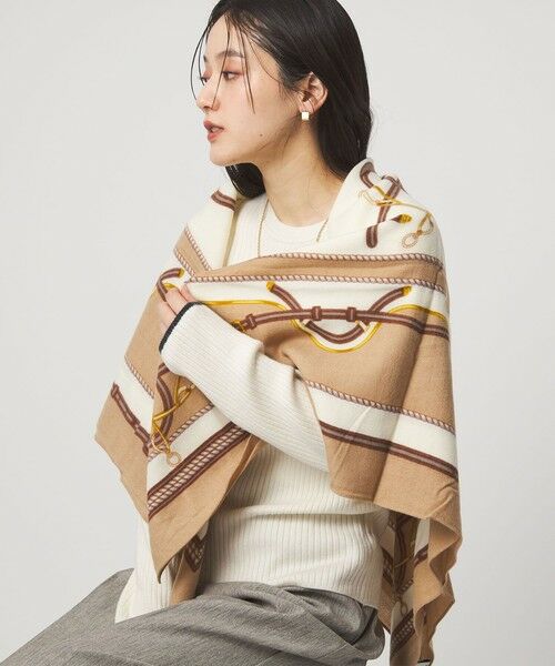 green label relaxing / グリーンレーベル リラクシング マフラー・ショール・スヌード・ストール | プリント スクエアストール | 詳細4