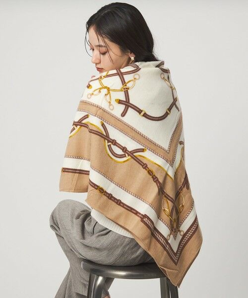 green label relaxing / グリーンレーベル リラクシング マフラー・ショール・スヌード・ストール | プリント スクエアストール | 詳細5