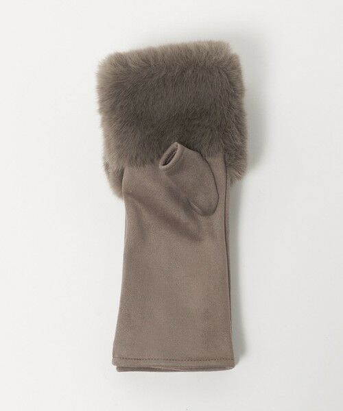 green label relaxing / グリーンレーベル リラクシング 手袋 | フェイクファー 切り替え アームウォーマー | 詳細8