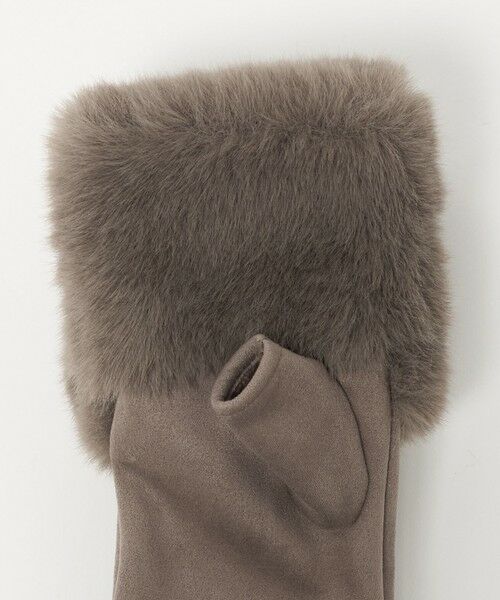 green label relaxing / グリーンレーベル リラクシング 手袋 | フェイクファー 切り替え アームウォーマー | 詳細10