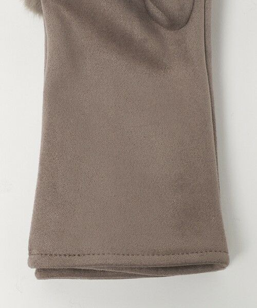 green label relaxing / グリーンレーベル リラクシング 手袋 | フェイクファー 切り替え アームウォーマー | 詳細11