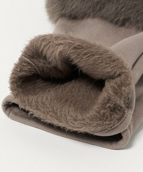 green label relaxing / グリーンレーベル リラクシング 手袋 | フェイクファー 切り替え アームウォーマー | 詳細12