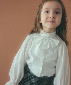 green label relaxing / グリーンレーベル リラクシング シャツ・ブラウス | スタンドカラー フリルリボン ブラウス/ キッズ 110cm-130cm