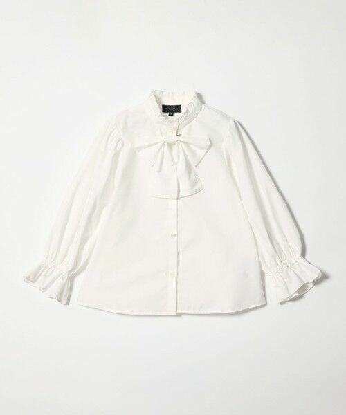 green label relaxing / グリーンレーベル リラクシング シャツ・ブラウス | スタンドカラー フリルリボン ブラウス/ キッズ 110cm-130cm | 詳細11