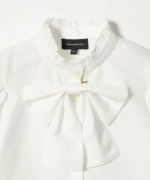 green label relaxing / グリーンレーベル リラクシング シャツ・ブラウス | スタンドカラー フリルリボン ブラウス/ キッズ 110cm-130cm | 詳細13