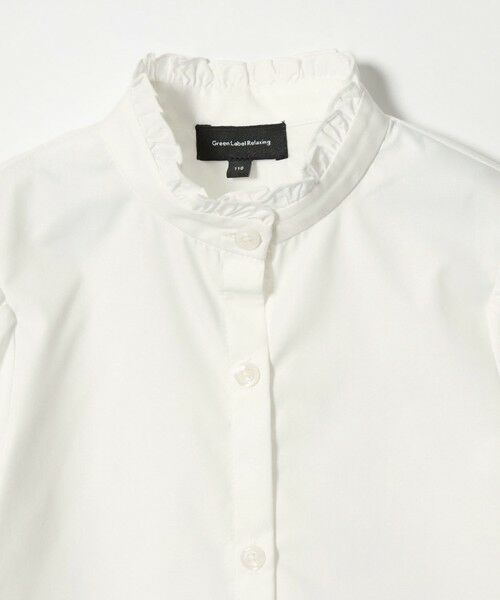 green label relaxing / グリーンレーベル リラクシング シャツ・ブラウス | スタンドカラー フリルリボン ブラウス/ キッズ 110cm-130cm | 詳細14