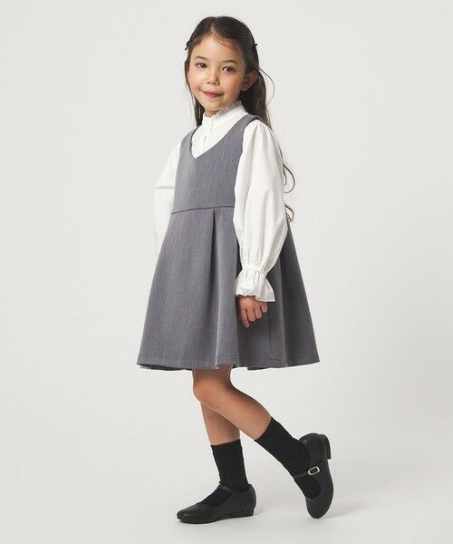 green label relaxing / グリーンレーベル リラクシング シャツ・ブラウス | スタンドカラー フリルリボン ブラウス/ キッズ 110cm-130cm | 詳細7