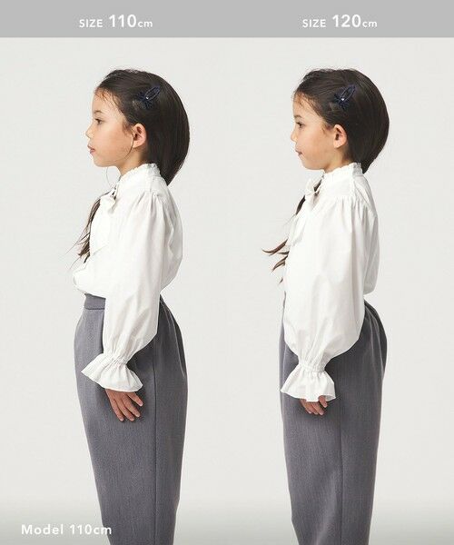 green label relaxing / グリーンレーベル リラクシング シャツ・ブラウス | スタンドカラー フリルリボン ブラウス/ キッズ 110cm-130cm | 詳細9
