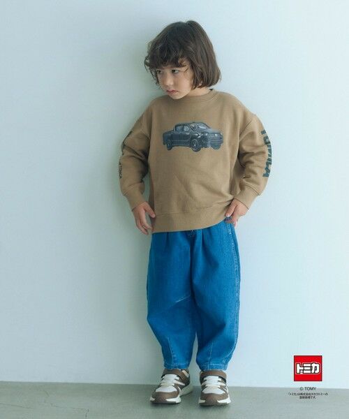 green label relaxing / グリーンレーベル リラクシング カットソー | 【別注】＜TOMICA＞袖ロゴ 裏毛スウェット / トレーナー / キッズ  100cm-130cm | 詳細5