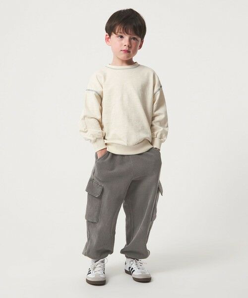 green label relaxing / グリーンレーベル リラクシング その他パンツ | 裏毛 ワイドカーゴパンツ(MDグレー)/ キッズ 100cm-160cm | 詳細6