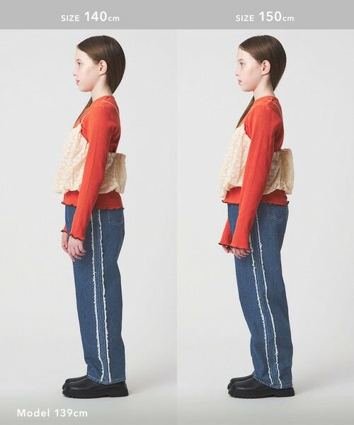 green label relaxing / グリーンレーベル リラクシング デニムパンツ | フリンジデザイン デニム パンツ / キッズ  100cm-160cm | 詳細20