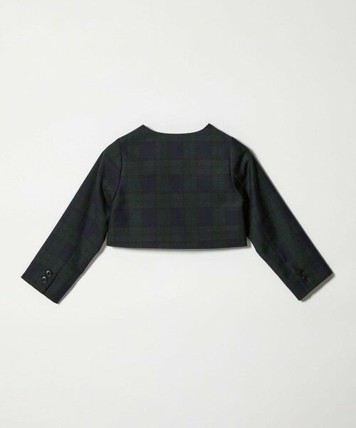 green label relaxing / グリーンレーベル リラクシング ノーカラージャケット | TRW ブラックウォッチ ボレロ / キッズ 110cm-130cm | 詳細10
