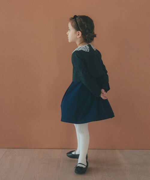 green label relaxing / グリーンレーベル リラクシング ノーカラージャケット | TRW ブラックウォッチ ボレロ / キッズ 110cm-130cm | 詳細2