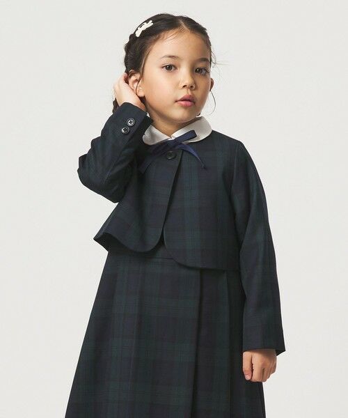 green label relaxing / グリーンレーベル リラクシング ノーカラージャケット | TRW ブラックウォッチ ボレロ / キッズ 110cm-130cm | 詳細4