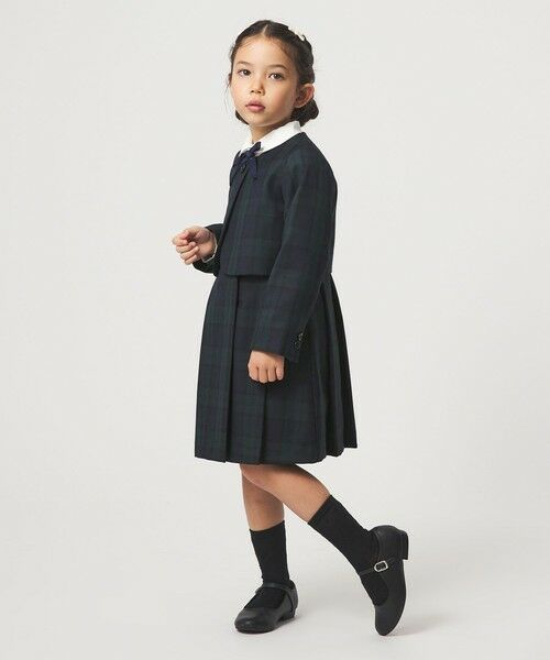 green label relaxing / グリーンレーベル リラクシング ノーカラージャケット | TRW ブラックウォッチ ボレロ / キッズ 110cm-130cm | 詳細5