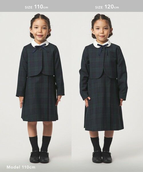 green label relaxing / グリーンレーベル リラクシング ノーカラージャケット | TRW ブラックウォッチ ボレロ / キッズ 110cm-130cm | 詳細6