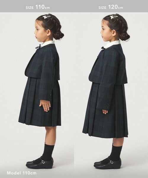 green label relaxing / グリーンレーベル リラクシング ノーカラージャケット | TRW ブラックウォッチ ボレロ / キッズ 110cm-130cm | 詳細7