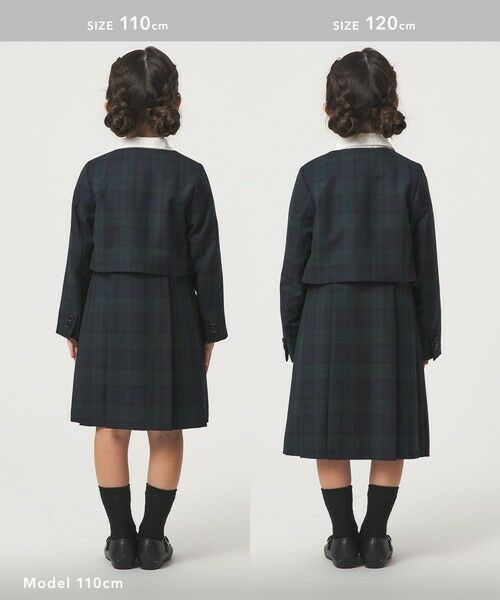 green label relaxing / グリーンレーベル リラクシング ノーカラージャケット | TRW ブラックウォッチ ボレロ / キッズ 110cm-130cm | 詳細8