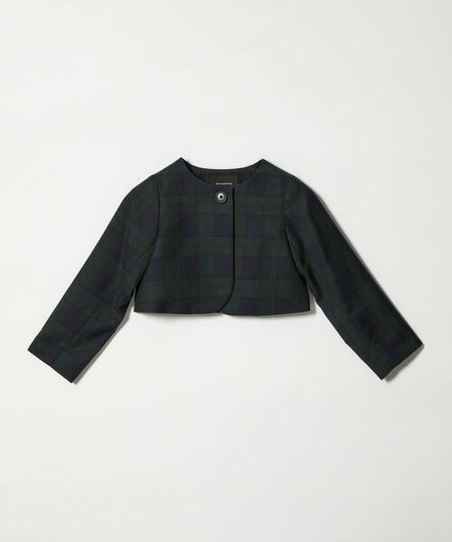 green label relaxing / グリーンレーベル リラクシング ノーカラージャケット | TRW ブラックウォッチ ボレロ / キッズ 110cm-130cm | 詳細9