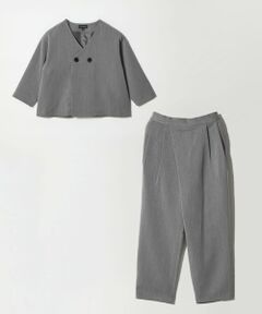 green label relaxing / グリーンレーベル リラクシング セットアップ | ノーカラージャケット + タックパンツ セット / キッズ 110cm-130cm