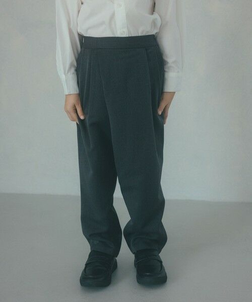 green label relaxing / グリーンレーベル リラクシング セットアップ | ノーカラージャケット + タックパンツ セット / キッズ 110cm-130cm | 詳細18