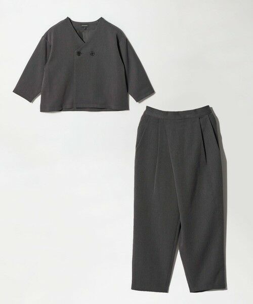 green label relaxing / グリーンレーベル リラクシング セットアップ | ノーカラージャケット + タックパンツ セット / キッズ 110cm-130cm | 詳細19