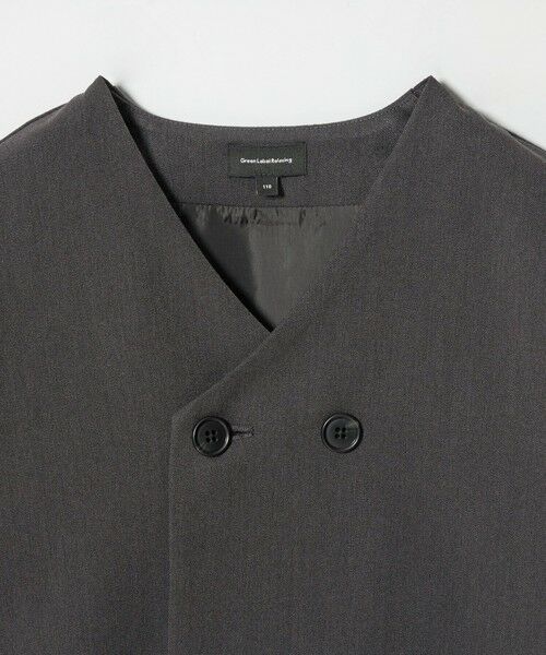 green label relaxing / グリーンレーベル リラクシング セットアップ | ノーカラージャケット + タックパンツ セット / キッズ 110cm-130cm | 詳細22