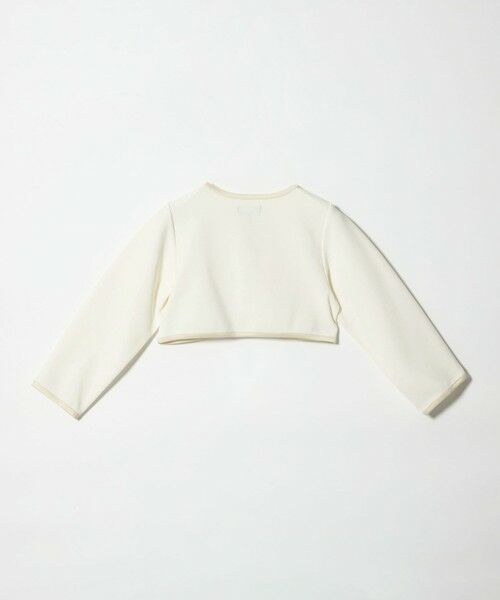 green label relaxing / グリーンレーベル リラクシング ノーカラージャケット | リップルボレロ / キッズ 110cm-130cm | 詳細3