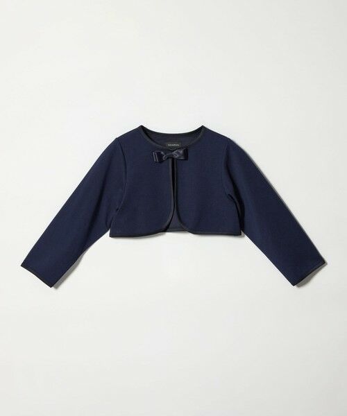 green label relaxing / グリーンレーベル リラクシング ノーカラージャケット | リップルボレロ / キッズ 110cm-130cm | 詳細8