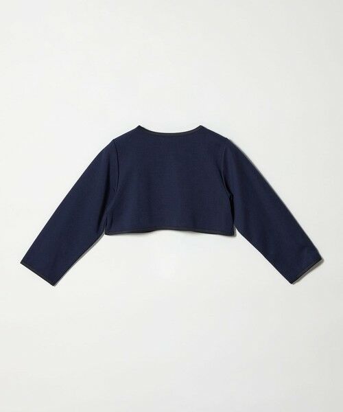 green label relaxing / グリーンレーベル リラクシング ノーカラージャケット | リップルボレロ / キッズ 110cm-130cm | 詳細9