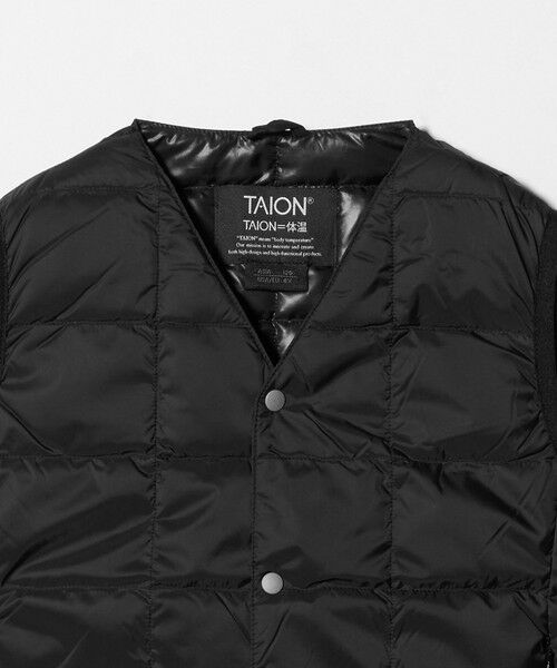 green label relaxing / グリーンレーベル リラクシング ダウンジャケット・ベスト | ＜TAION＞ベーシック Vネックボタン インナーダウンベスト / キッズ  110cm-130cm | 詳細2
