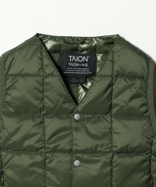green label relaxing / グリーンレーベル リラクシング ダウンジャケット・ベスト | ＜TAION＞ベーシック Vネックボタン インナーダウンベスト / キッズ  110cm-130cm | 詳細10