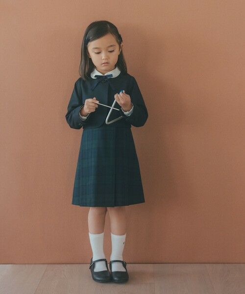 green label relaxing / グリーンレーベル リラクシング ロング・マキシ丈ワンピース | TRW ブラックウォッチ ジャンスカ / キッズ 110cm-130cm | 詳細1