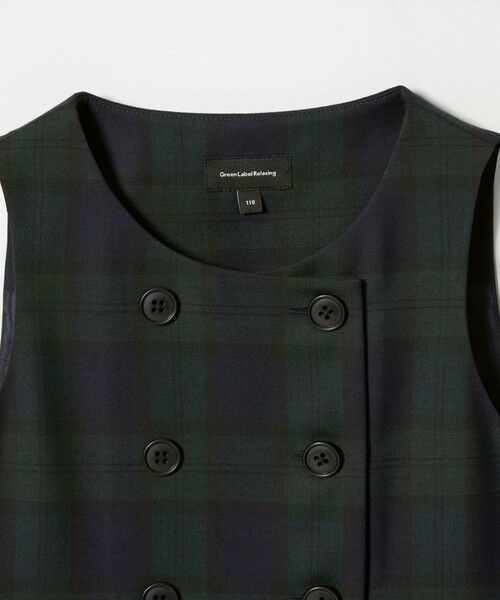 green label relaxing / グリーンレーベル リラクシング ロング・マキシ丈ワンピース | TRW ブラックウォッチ ジャンスカ / キッズ 110cm-130cm | 詳細10