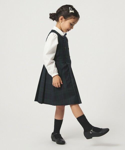 green label relaxing / グリーンレーベル リラクシング ロング・マキシ丈ワンピース | TRW ブラックウォッチ ジャンスカ / キッズ 110cm-130cm | 詳細4