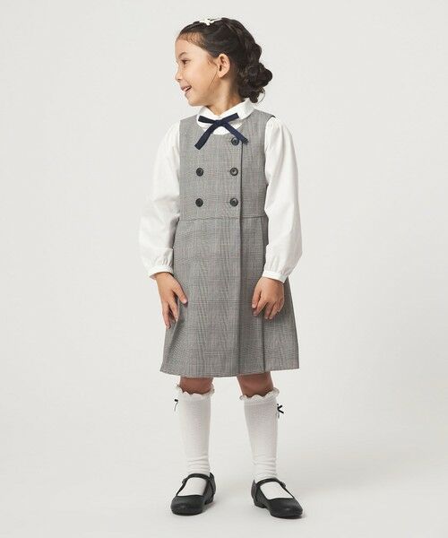 green label relaxing / グリーンレーベル リラクシング ロング・マキシ丈ワンピース | グレンチェック ジャンスカ / キッズ 110cm-130cm | 詳細3