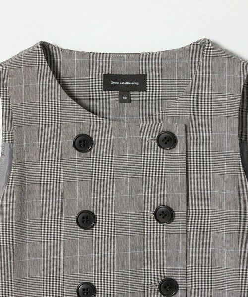 green label relaxing / グリーンレーベル リラクシング ロング・マキシ丈ワンピース | グレンチェック ジャンスカ / キッズ 110cm-130cm | 詳細9