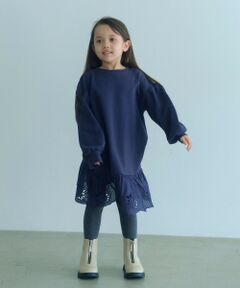 green label relaxing / グリーンレーベル リラクシング ロング・マキシ丈ワンピース | 裏毛ヘムレース ワンピース / キッズ  100cm-160cm