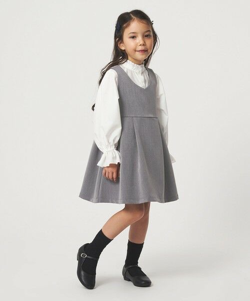 green label relaxing / グリーンレーベル リラクシング ロング・マキシ丈ワンピース | ボレロ + ジャンパースカート セット / キッズ 110cm-130cm | 詳細1