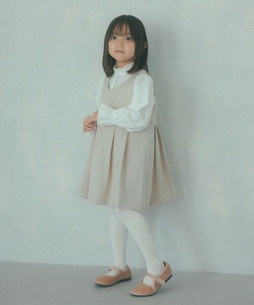 green label relaxing / グリーンレーベル リラクシング ロング・マキシ丈ワンピース | ボレロ + ジャンパースカート セット / キッズ 110cm-130cm | 詳細14