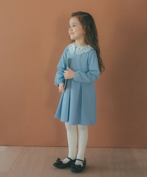 green label relaxing / グリーンレーベル リラクシング ロング・マキシ丈ワンピース | リップル ワンピース / キッズ 110cm-130cm | 詳細1